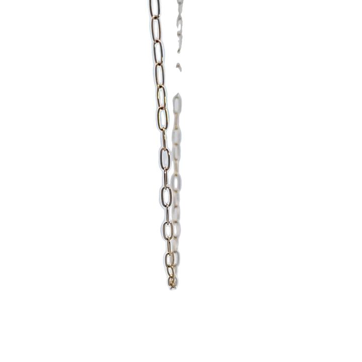 Sterling Silver and 18KY Gold Plated Paper Clip Chain