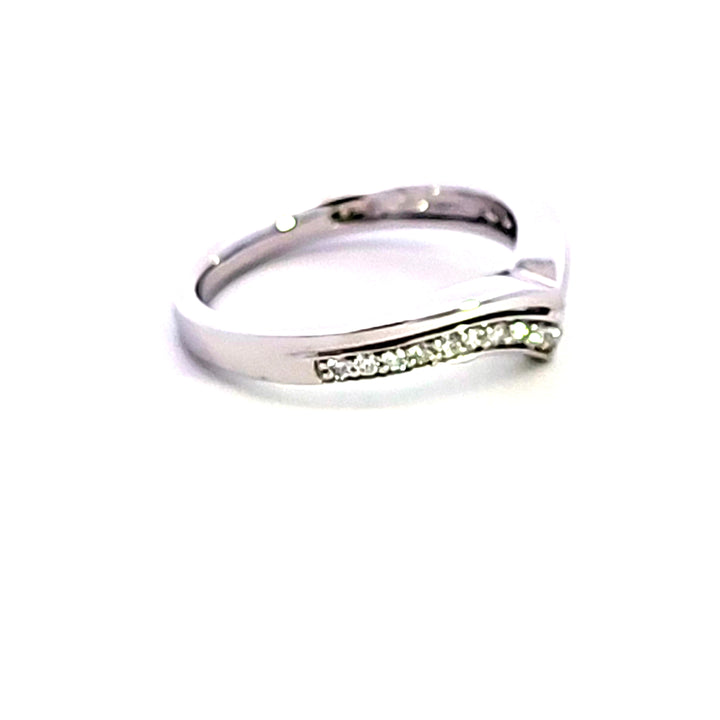 14KW Diamond Contour Wedding Band