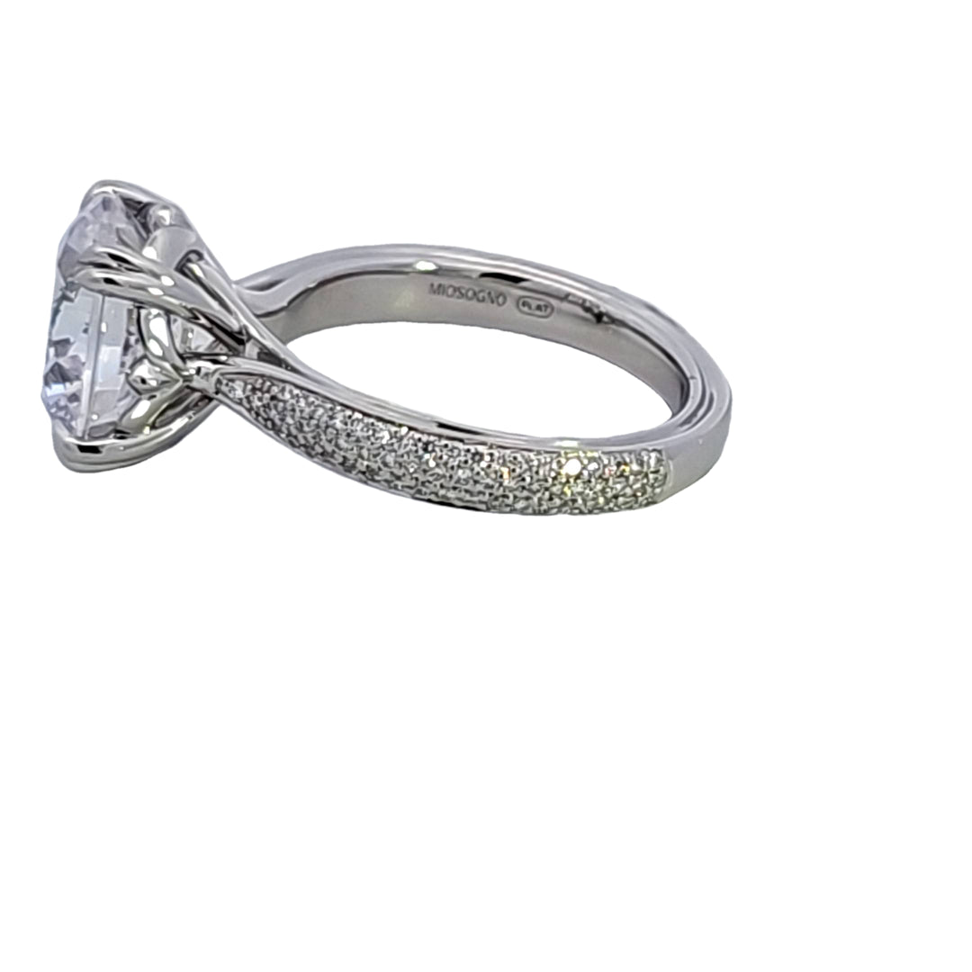 Platinum Diamond Semi Mount Engagement Ring
