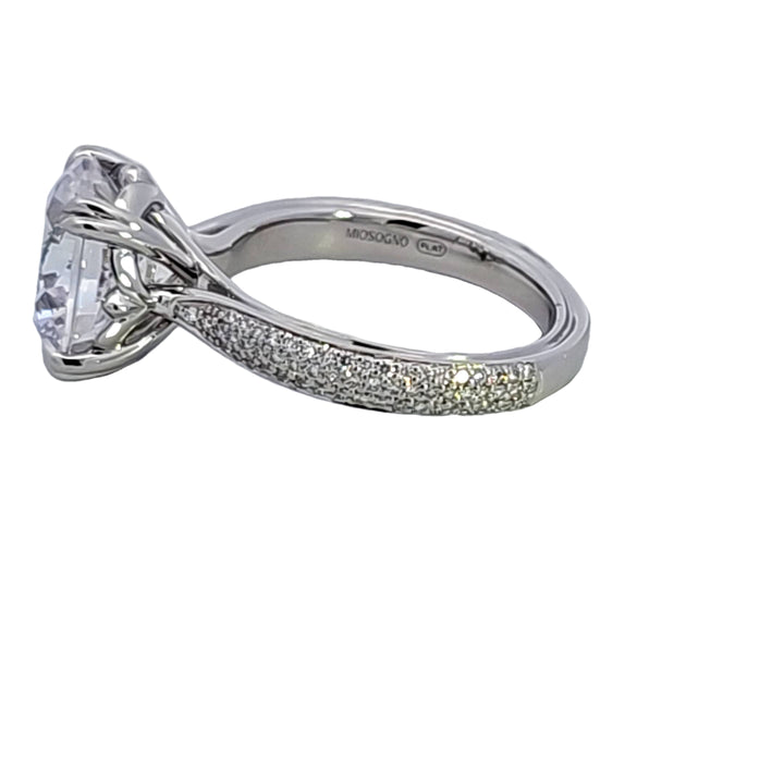 Platinum Diamond Semi Mount Engagement Ring