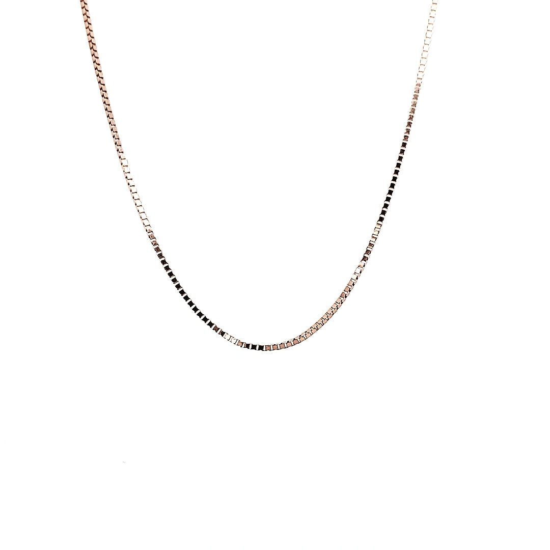 Rosé 14 Karat Box Chain Length 20