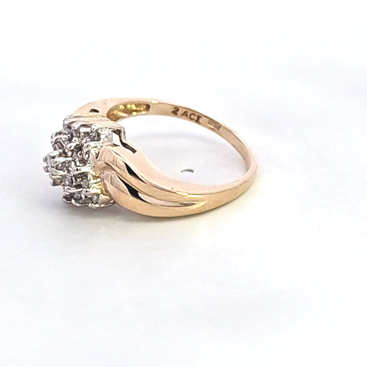 10KY Diamond Cluster Estate Ring