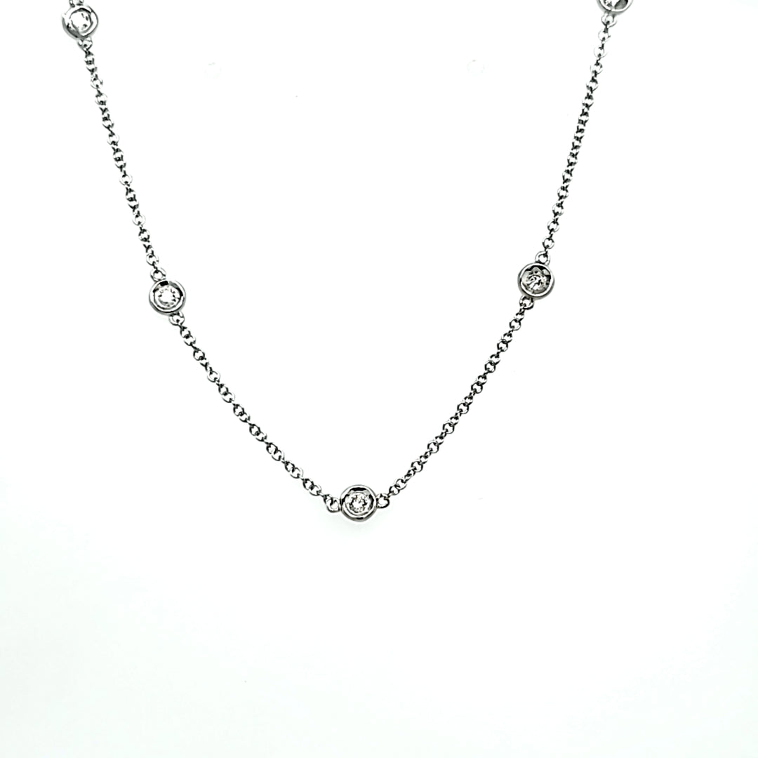 14KW Diamonds by the Yard Necklace