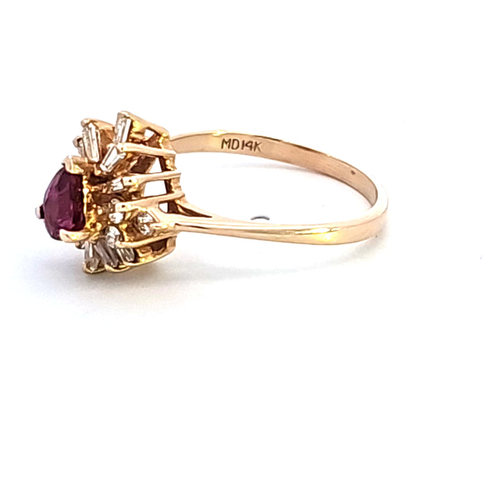 14KY Ruby and Diamond Estate Ring