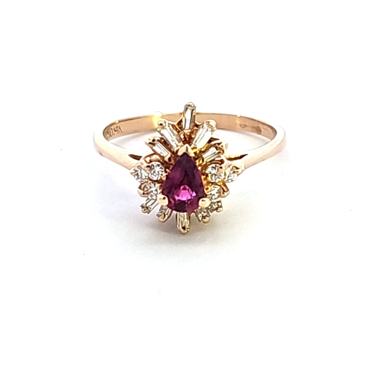 14KY Ruby and Diamond Estate Ring