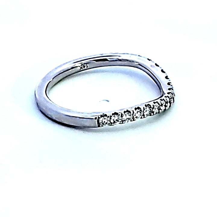 14KW Diamond Contour Wedding Band