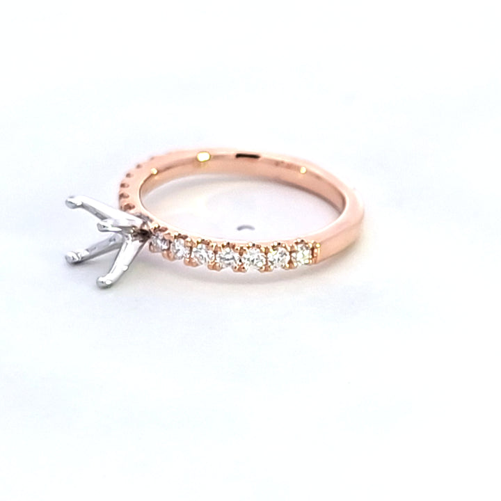 14KTT Diamond Semi Mount Engagement Ring
