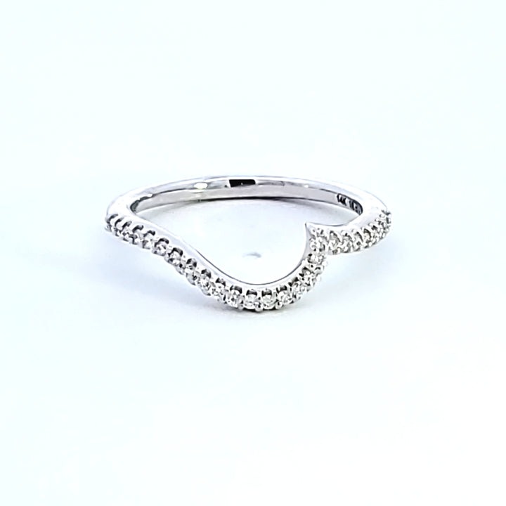 14KW Diamond Contour Wedding Band