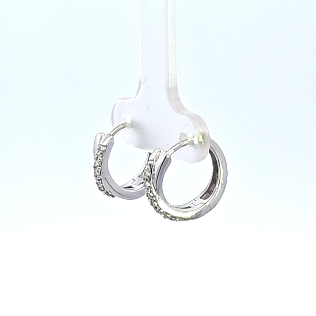 10KW Diamond Hoop Earrings