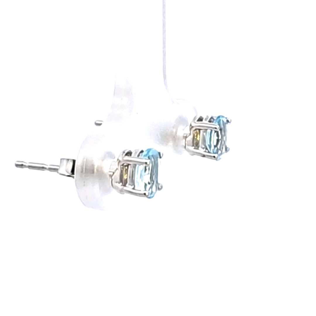 14KW Aquamarine Stud Earrings