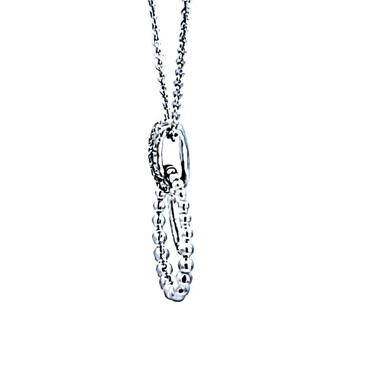 Sterling Silver Diamond Circle Pendant
