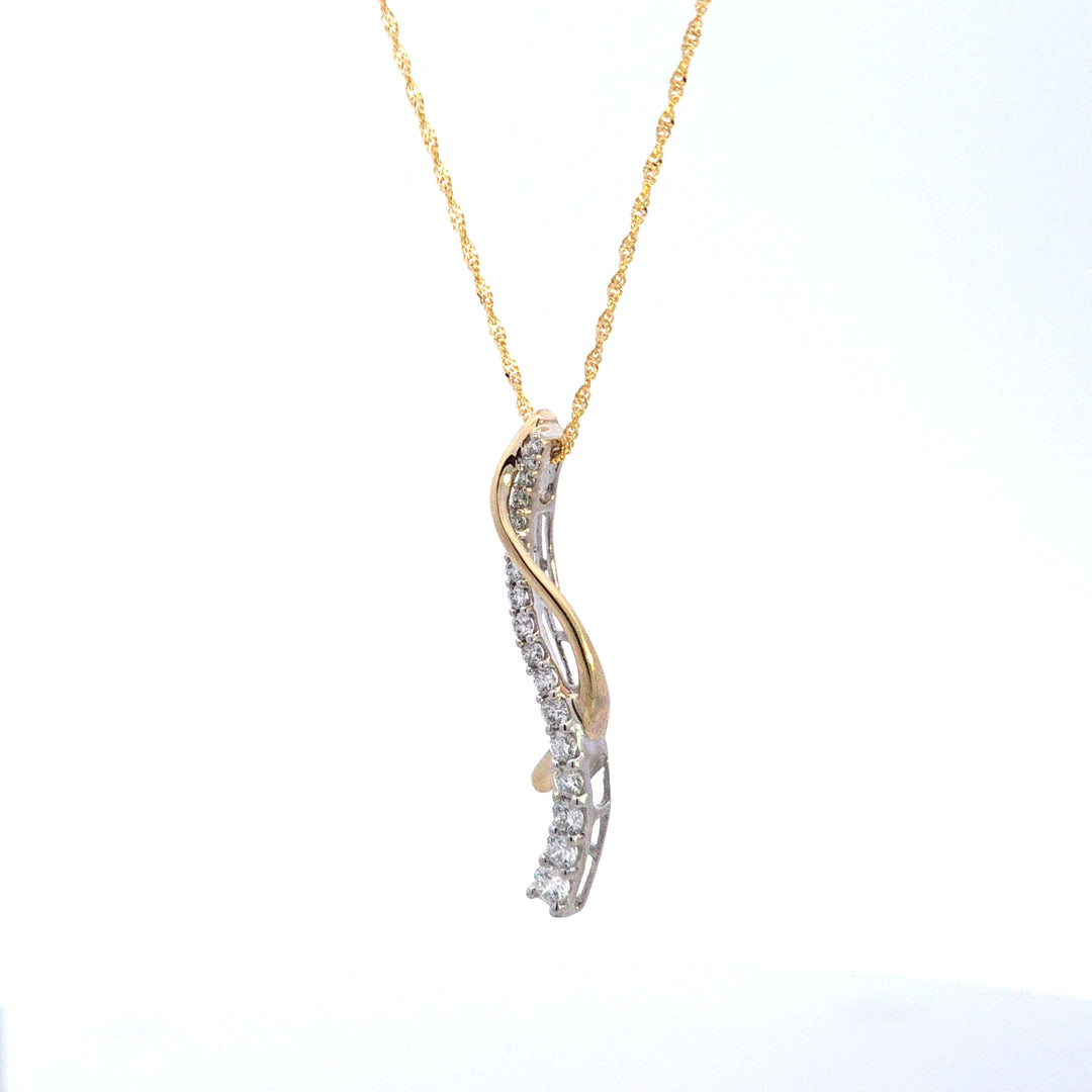 14KTT Diamond Pendant