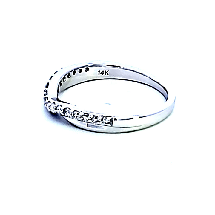 14KW Diamond Contour Wedding Band