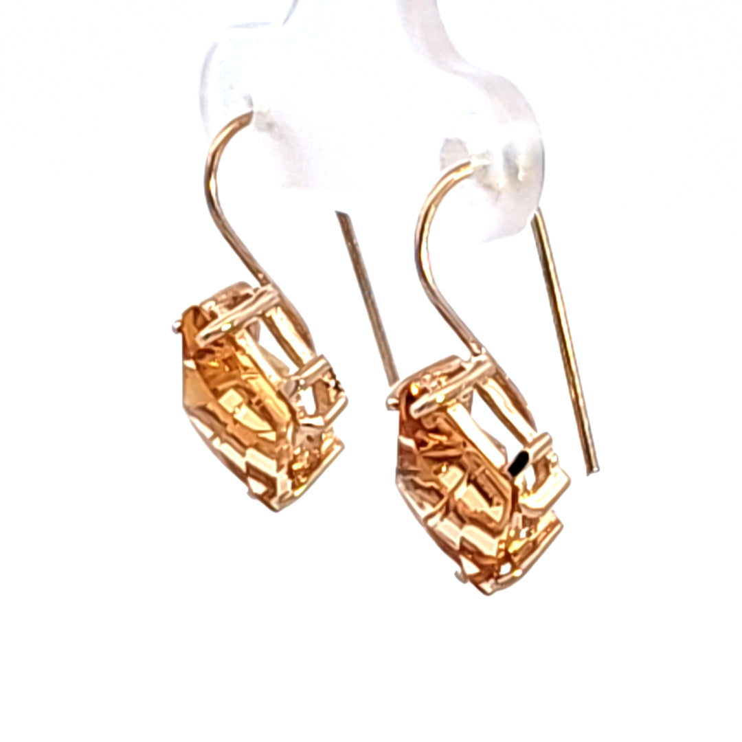 14KY Citrine Drop Earrings