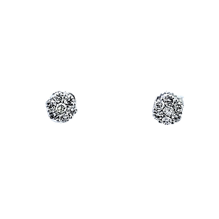 14KW Diamond Cluster Earrings