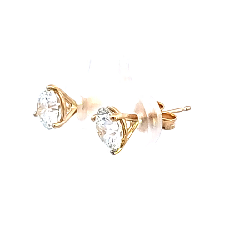 14KY 1.98 ctw Lab Created Diamond Stud Earrings