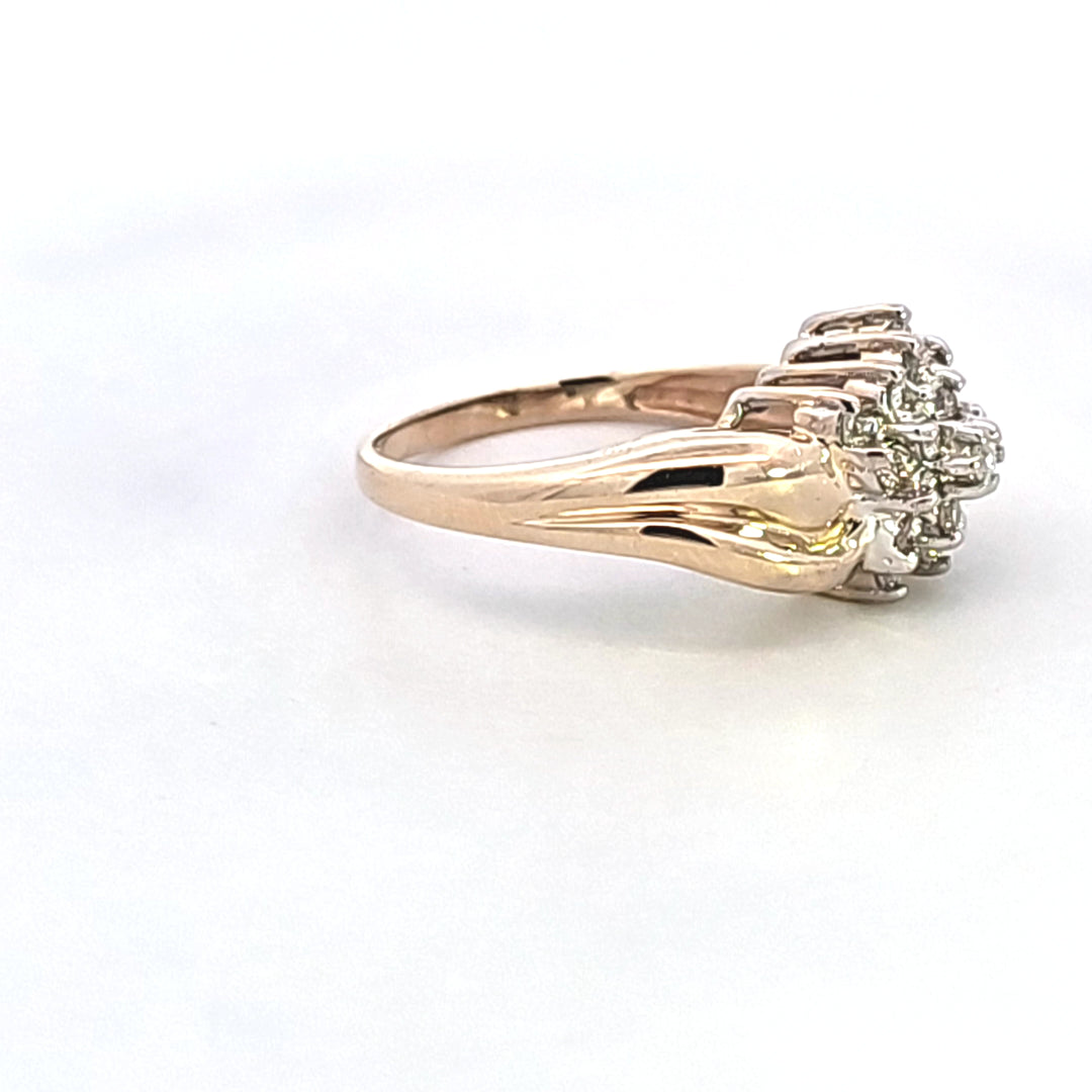 10KY Diamond Cluster Estate Ring