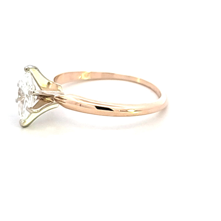 14KY Marquise Diamond Solitaire Engagement Ring