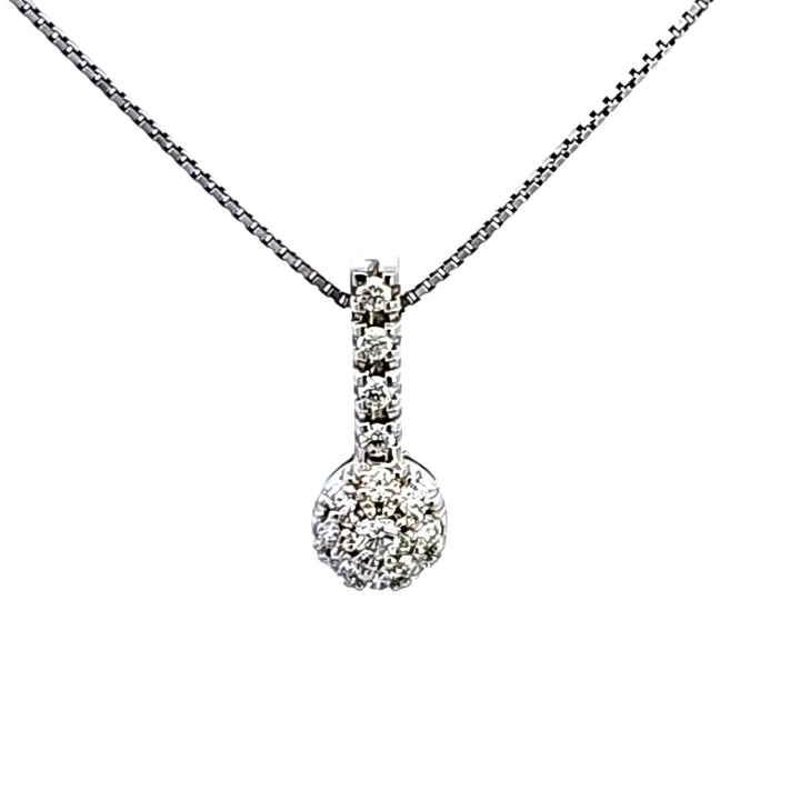 18KW Diamond Pendant Necklace