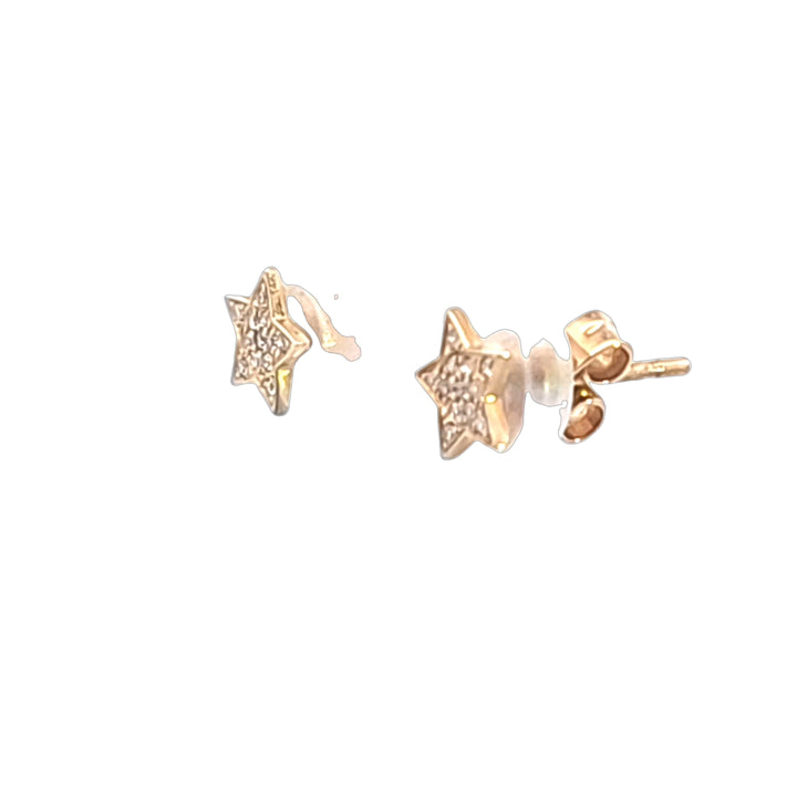 14KY Diamond Star Earrings