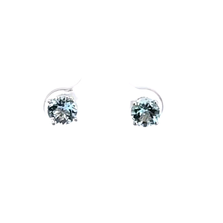 14KW Aquamarine Stud Earrings