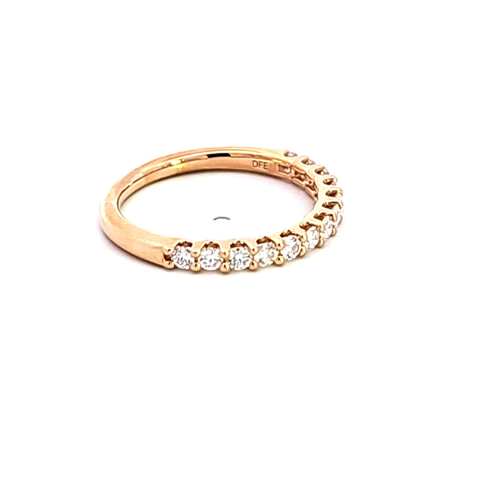 14KY Diamond Common Prong Wedding Band