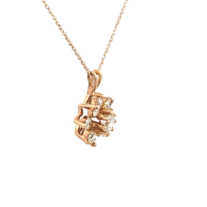 14KY Diamond Estate Pendant