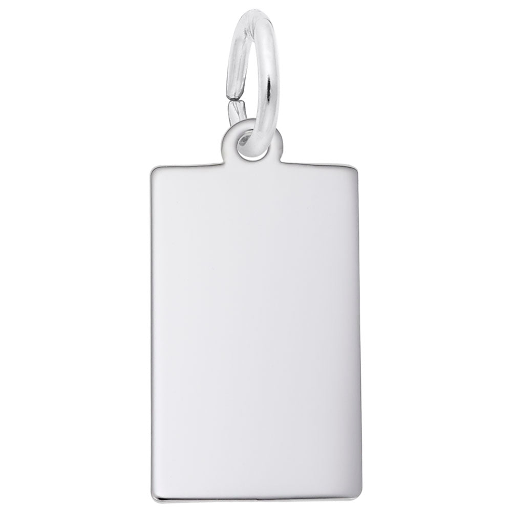 Sterling Silver Dog Tag Charm