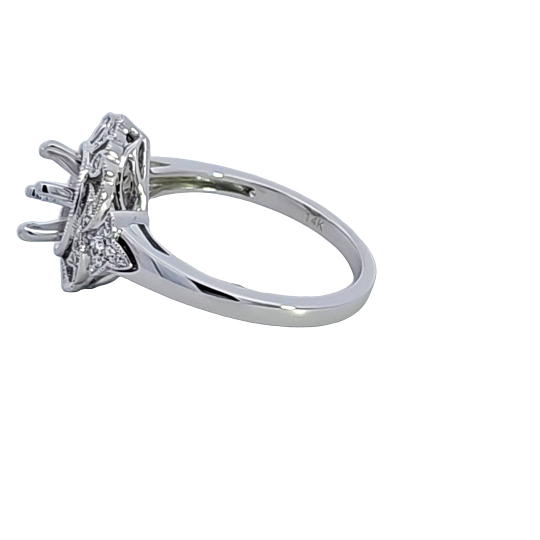 14KW Diamond Semi Mount Engagement Ring