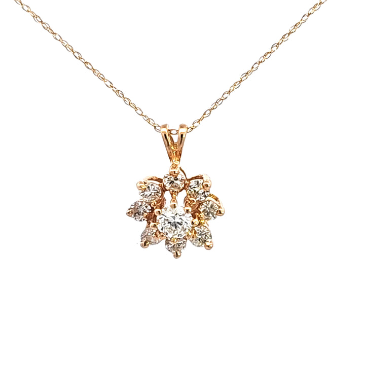 14KY Diamond Estate Pendant