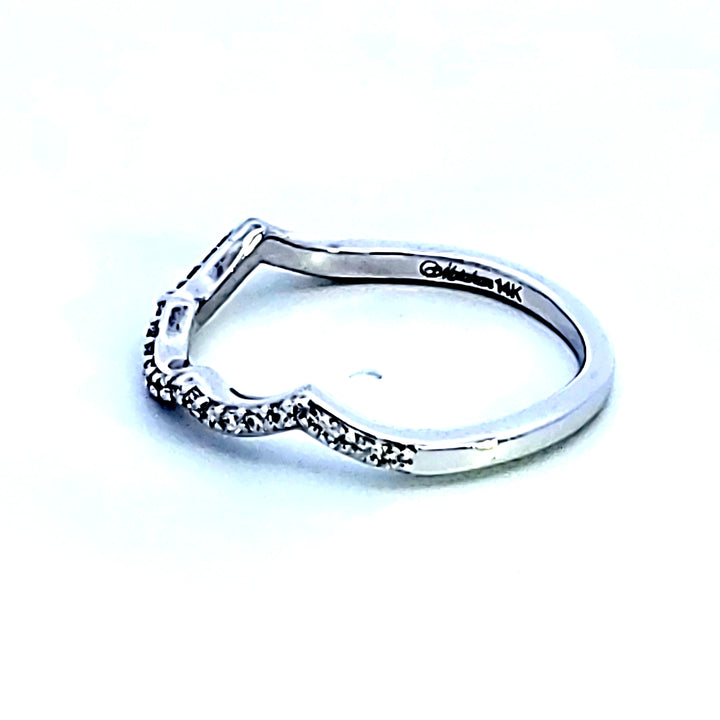 14KW Diamond Contour Wedding Band