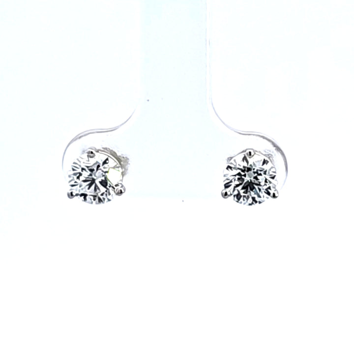 14KW 1.46 ctw Lab Created Diamond Stud Earrings