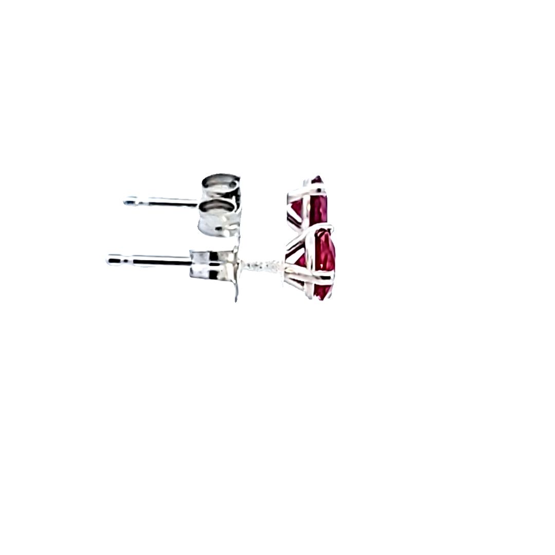 14KW Ruby Stud Earrings
