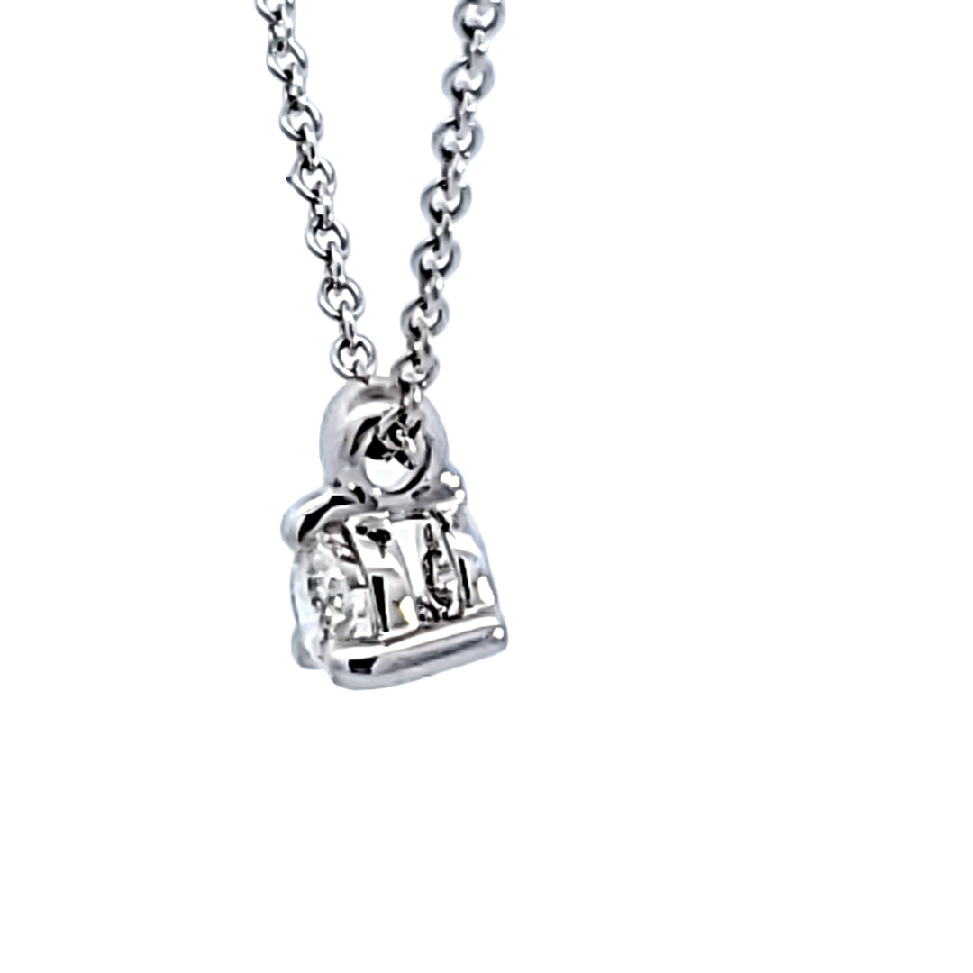 18KW "Hearts on Fire Classic 3P Solitaire" Pendant