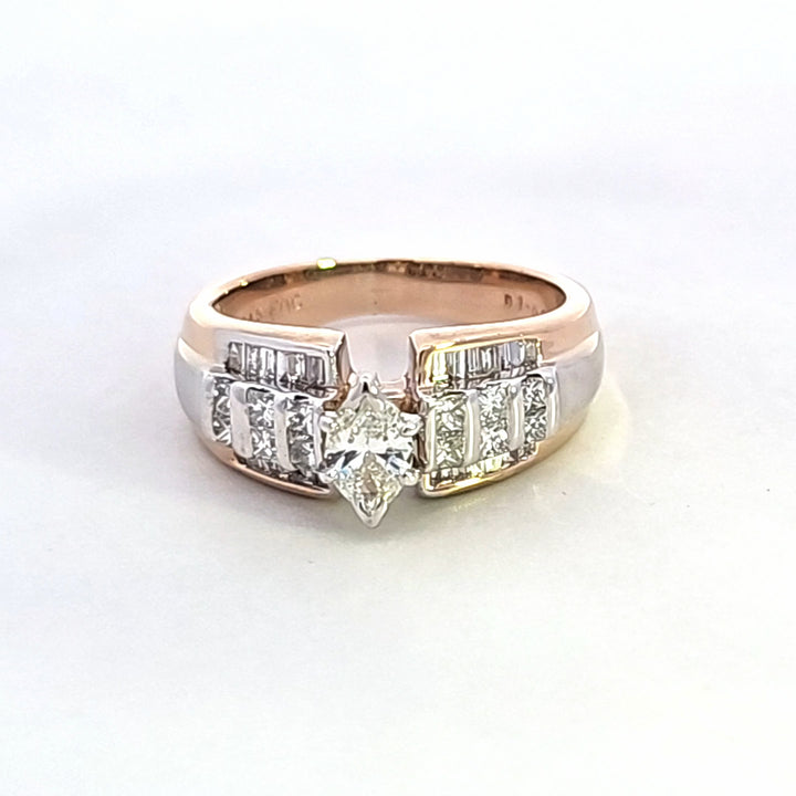 14KTT Diamond Estate Ring