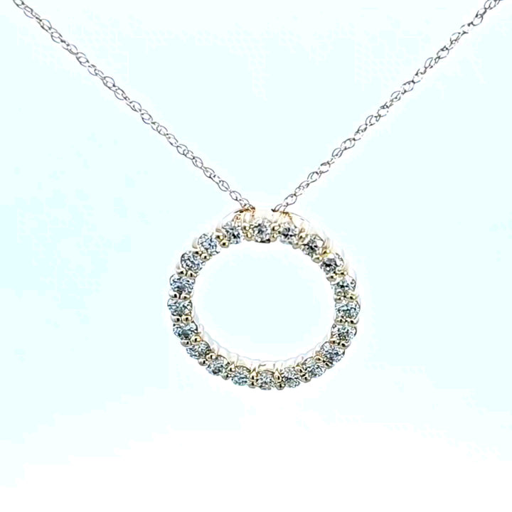 14KY Diamond Circle Pendant