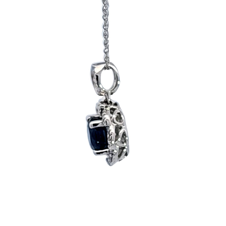 14KW Sapphire and Diamond Pendant