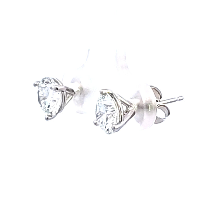 14KW 1.96 ctw Lab Created Diamond Stud Earrings