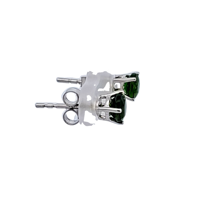 14KW Russalite Chrome Diopside Stud Earrings