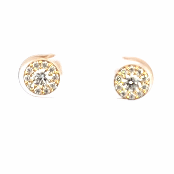 18KY Hearts on Fire 1/2 Ctw "Fulfillment Round" Earrings