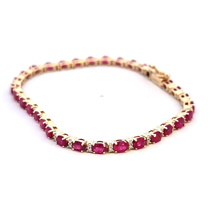 14KY Ruby and Diamond Bracelet