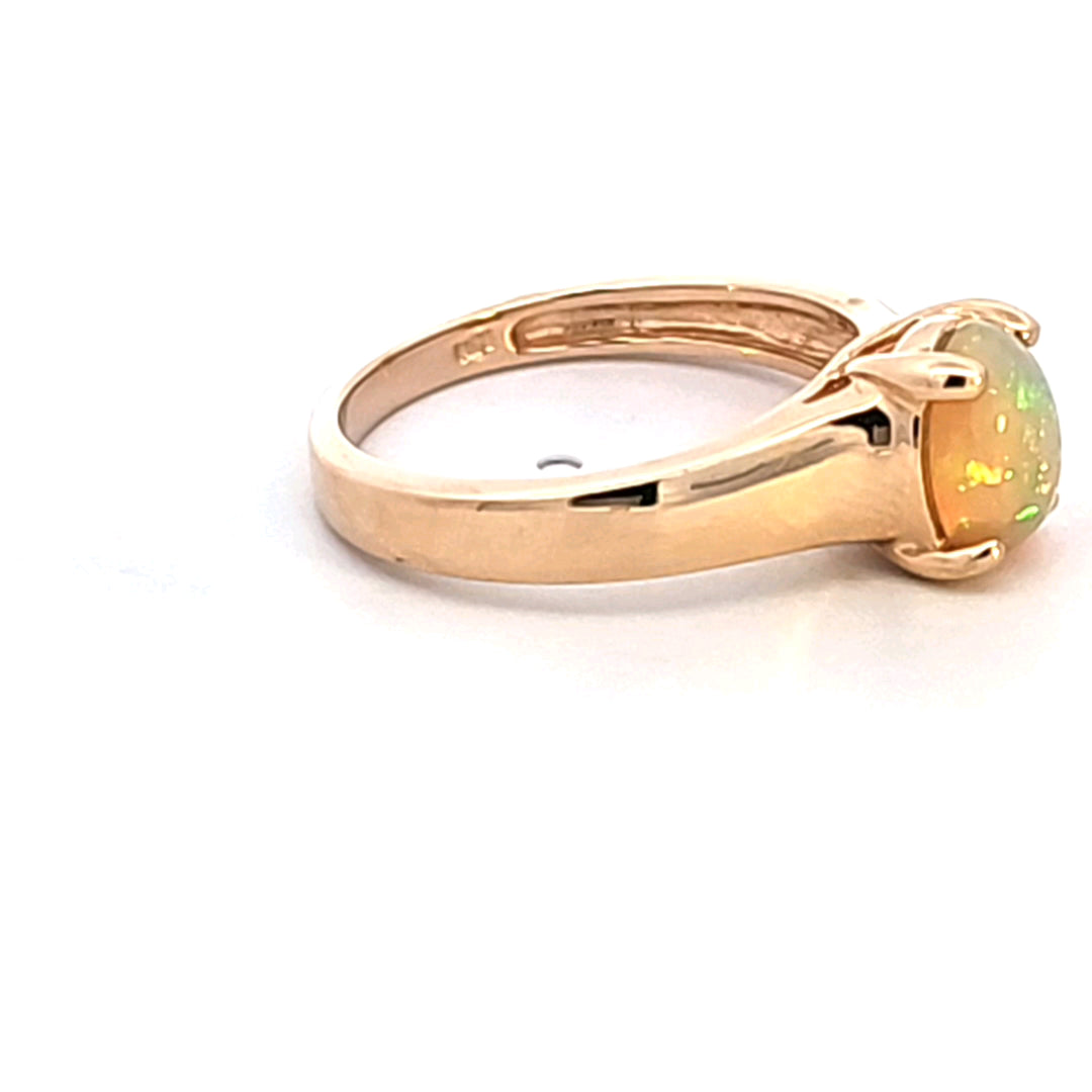 14KY Oval Opal Ring