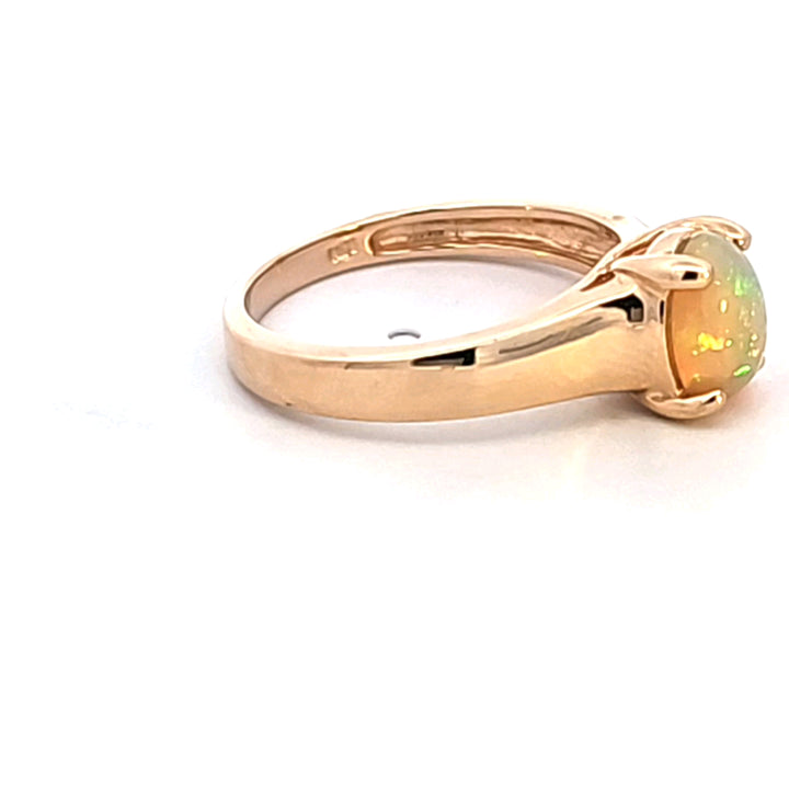 14KY Oval Opal Ring