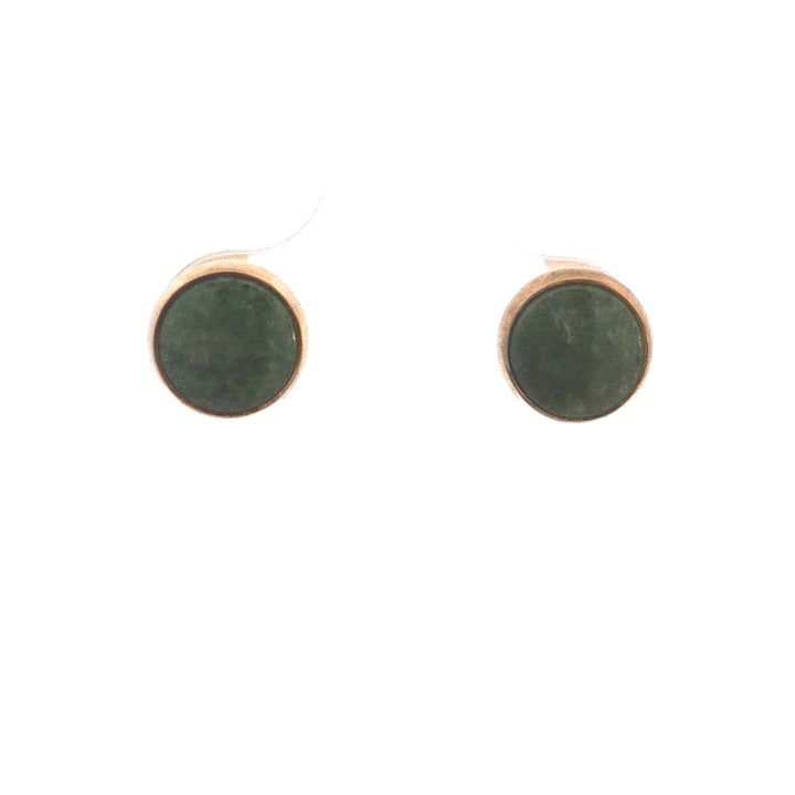 14KY Nephrite Jade Estate Earrings