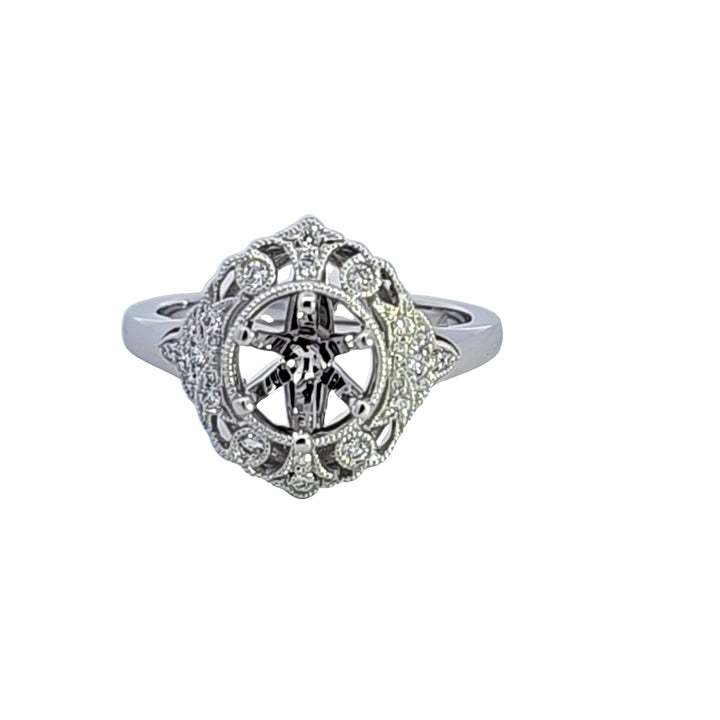 14KW Diamond Semi Mount Engagement Ring