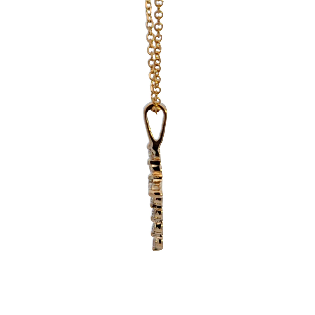 14KY Diamond Cross Pendant