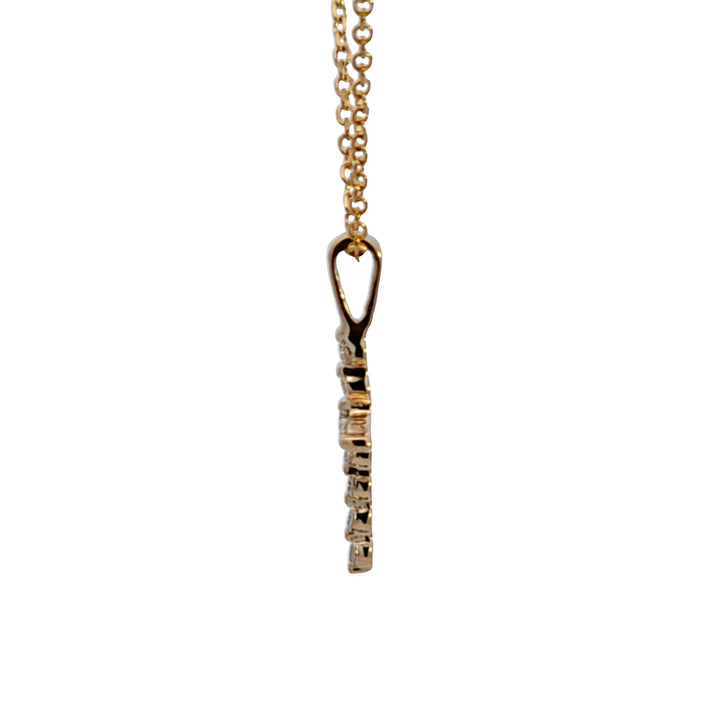 14KY Diamond Cross Pendant