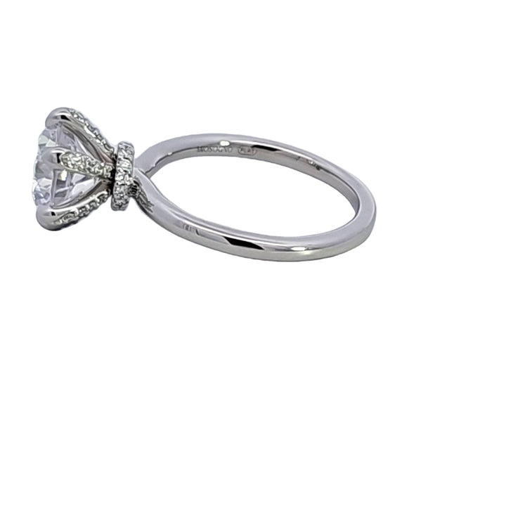 Platinum Diamond Semi Mount Engagement Ring