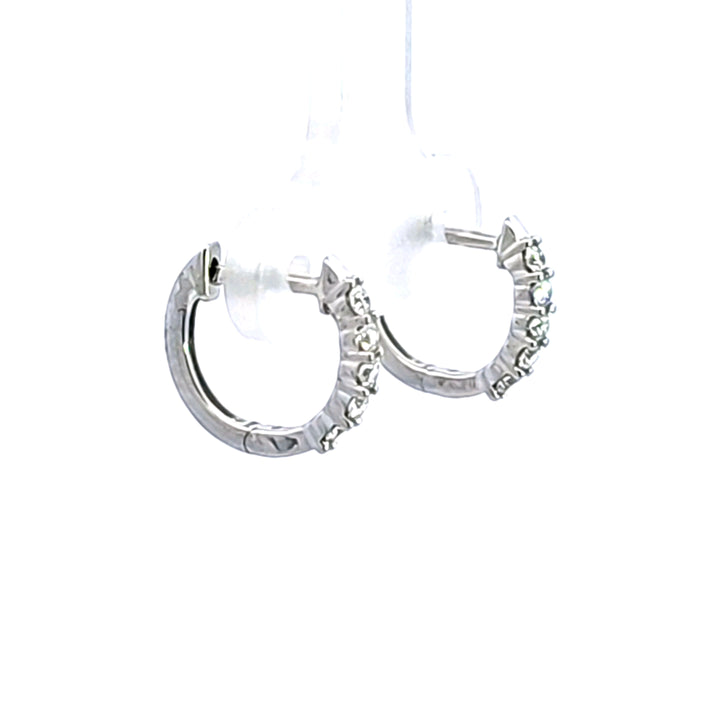 14KW Diamond Hoop Earrings