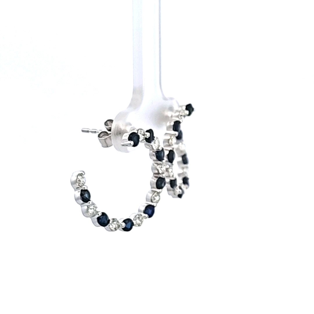 14KW Sapphire and Diamond Earrings